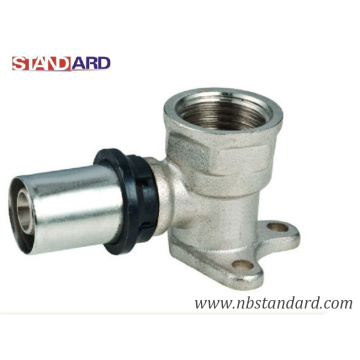 Press Pex-Al-Pex Fitting/Brass Female Elbow with Wall Plated